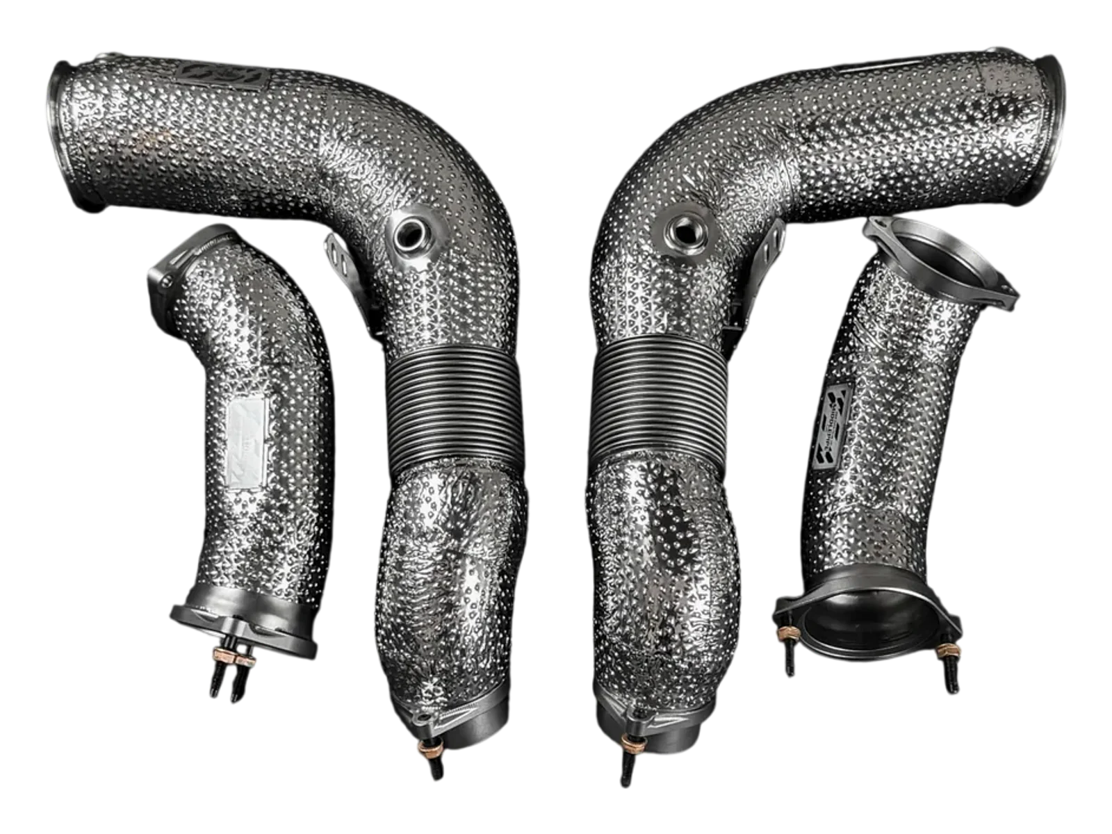 Downpipe + midpipe kit BMW M5 G90: Alternate angle